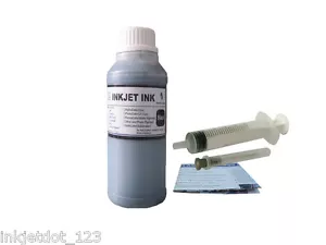 Tinta de recarga negra de 250 ml para todos los cartuchos de impresora de inyección de tinta Canon Brother HP Dell - Imagen 1 de 1