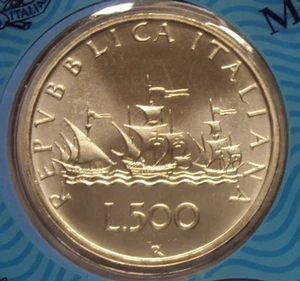 ITALIA REPUBBLICA 1981 500 LIRE CARAVELLE FDC PROVENIENTE DA SERIE ZECCA - Bild 1 von 1