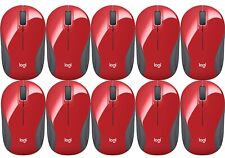 10x LOT Logitech M187 Mini Wireless Optical Ultra Portable Mouse RED 910-002727