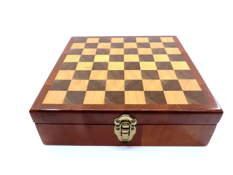 Custom CHESS Board by Edward Burger made from Cherry, Walnut and Ash Wood SIGNED - Image 1 of 4