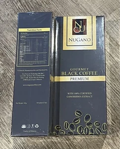 1 Box (30 Sachets) Nugano Gourmet Black Coffee Ganoderma Lucidum - Ships From US - Picture 1 of 2