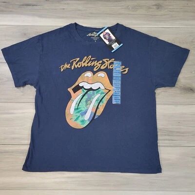 The Rolling Stones Graphic T-Shirt Women's Large Navy  Logo New - Image 1 of 4