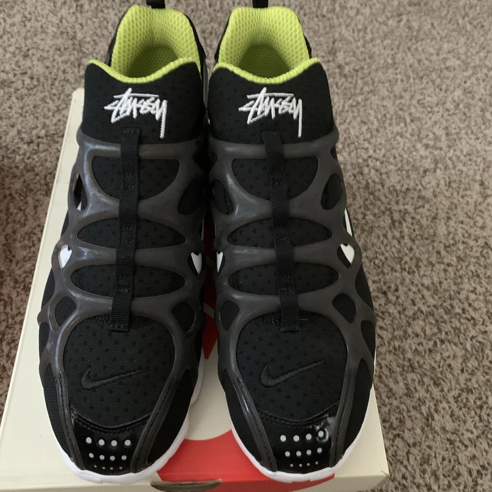 Stussy x Air Zoom Spiridon Kukini Black-CJ9918-001 Size Us 12 100% Authentic - Image 1 of 4