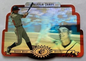 CHIPPER JONES, 1996 UPPER DECK SPx #2 DIE CUT HOLO, BRAVES