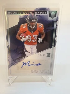 2023 PANINI IMPECCABLE MARVIN MIMS ROOKIE AUTOGRAPHS 20/49 BRONCOS RC AUTO RA-MM - Picture 1 of 2