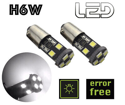 2 Ampoules LED BAX9s H6W Blanc Résistances Anti Erreur Feux Position Baïonnette • 8.99€
