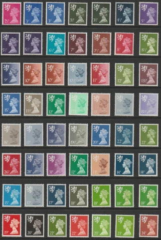 Scotland regionals MINT 1971-93 decimal currency S14-S80 MNH Cover