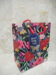 Floral Multi Coloured Ribbon Gift Bag 24cm x 20cm x 11cm BRAND NEW - Picture 1 of 6