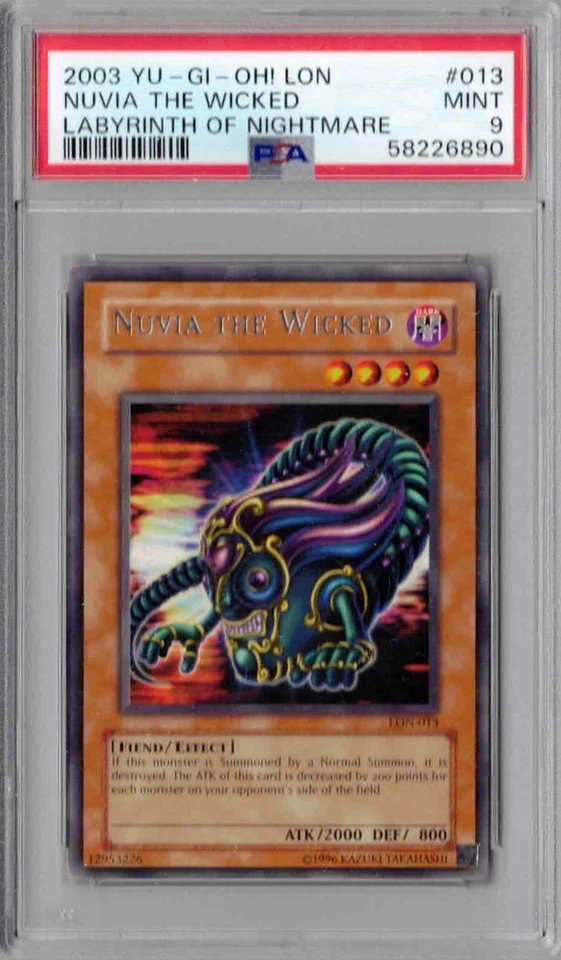 Yu-Gi-Oh LON 2003, #013, Nuvia The Wicked, PSA 9, como nuevo, raro Foto 1 de 1