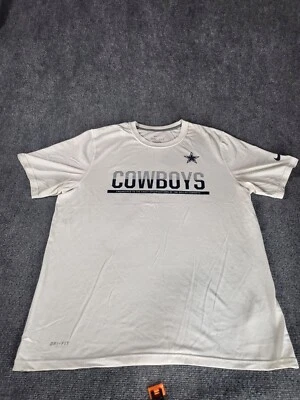 Nike Dri Fit Dallas Cowboys Logo Grande NFL Camiseta Blanca Para Hombre Grande Ropa Deportiva Foto 1 de 4