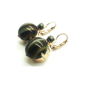 Mariana Earrings Gorgeous Cat Eye & Jet Black Swarovski Crystals My Treasures... - Picture 1 of 3