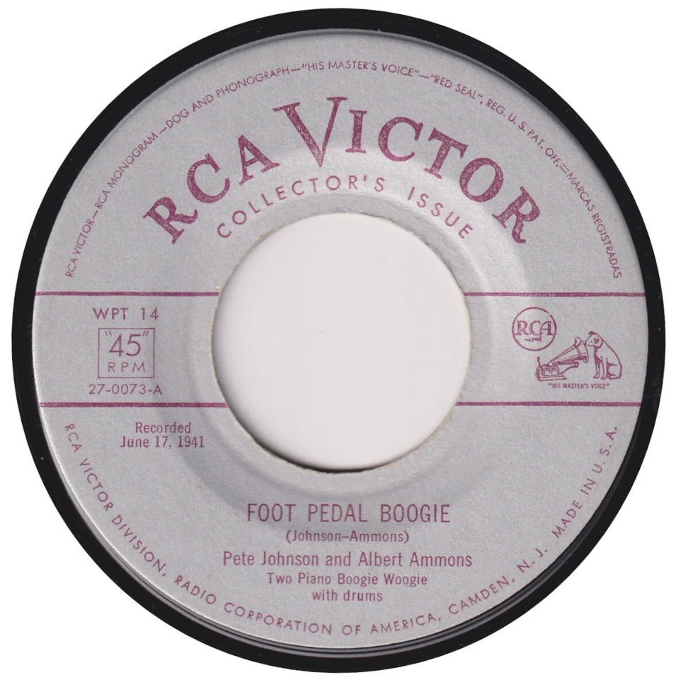 PETE JOHNSON & ALBERT AMMONS “Foot Pedal Boogie” RCA (1951) - Image 1 of 2