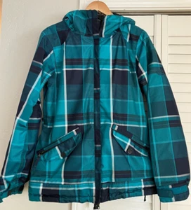 686 Mannual Womens Medium Plaid Ski Coat 10,000mm Waterproof Thermal Rating 8 - Picture 1 of 8
