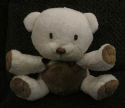 Carter's 6" tan & brown plush teddy bear brown bow (RARE) - Image 1 of 2