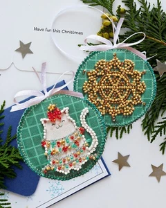 Abris Art ABT-022 DIY Perlenstich Set Weihnachtskugel „Jetzt ist es gut!“ - Bild 1 von 3