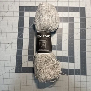 One Skein Isager Tvinni Yarn 100% Wool Lace 550yds, 510m Light Grey - Picture 1 of 4
