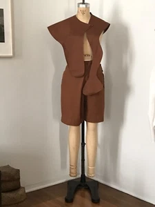 Xiao Studio Brown Linen Foldover Shorts Maryam Nassir Zadeh, Yohji Yamamoto - Picture 1 of 11