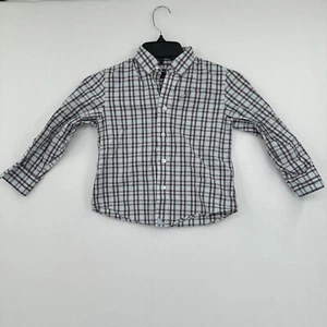 UNTUCKit Rocco Shirt Kids Boys Size 4-5 Blue Pink Plaid Button Down Regular Fit - Picture 1 of 10