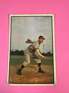 1953 Bowman Color Card #114 Bob Feller PR/VG. Crease LOOK Cleveland Indians.  - Picture 1 of 5