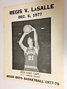 Programa de baloncesto vintage de escuela secundaria Cedar Rapids, 1977 - Imagen 1 de 3