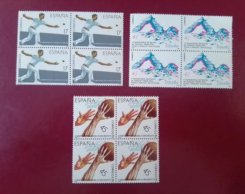 SELLOS ESPAÑA MNH 1986 BLOQUES 4 DEPORTES  - Imagen 1 de 1