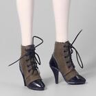 1:6 Girls Shoes High Heeled Ankle Boots For 12 Inch