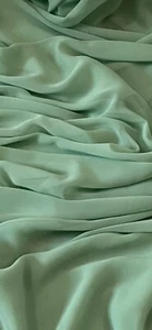 Sage Green Supreme Chiffon Fabric 45'' PRICE PER METER - Picture 1 of 2