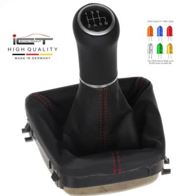 ICT переключения передач knob гетр загрузки для Volvo XC90 кожи светодиод резьба красный C41 - Изображение 1 из 4