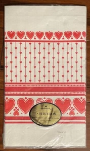 Mantel de Colección Retro Sello Puente Cubierta Puente Rojos Corazones Blanco San Valentín EE. UU. - Imagen 1 de 8