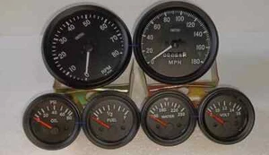 Smiths Kit- Elec Temp + Oil + Fuel + Volt +Speedo +Tacho 100 mm Black Bezel - Picture 1 of 4