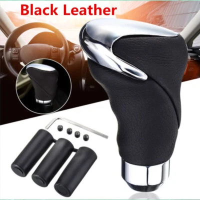 1X Car Manual/Automatic Leather Gear Shift Knob Shifter Stick Shifter Lever Head - Image 1 of 4