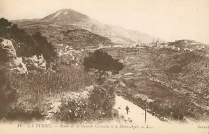 Vintage postcard La Turbie Route de la Grande Corniche st le Mont-Agel - Imagen 1 de 2