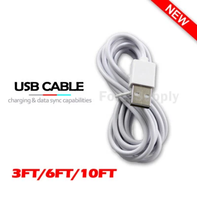 New THICK USB Charger Cable For iPhone X XR XS iPhone 8 7 6Plus Data Sync Cord - Image 1 of 3