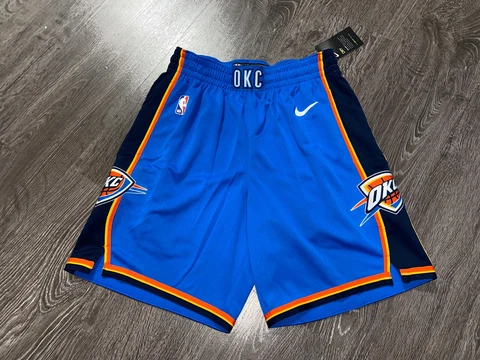Nike Authentic NBA Oklahoma City Thunder Swingman Shorts Men M 34 AJ5632-403 NEW Cover
