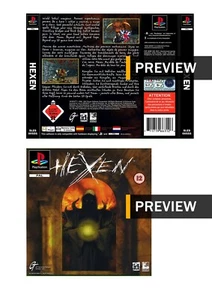 Hexen - PlayStation PS1 Replacement Inlay Covers Front Back - Picture 1 of 3