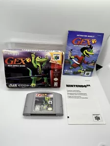 Gex 3: Deep Cover Gecko (Nintendo 64 N64) -Complete CIB + TESTED! - Picture 1 of 7