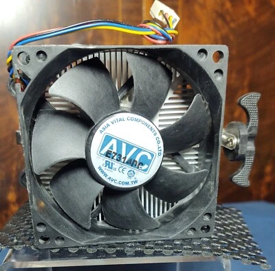 Gateway Desktop CPU Heat Sink CoolingFan with Aluminum Fins AVC Four Pin E7314DC - Image 1 of 4