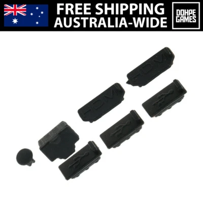 Xbox One X & S Console USB HDMI LAN IR Ports Silicone Dust Cover Protector Plugs - Image 1 of 2