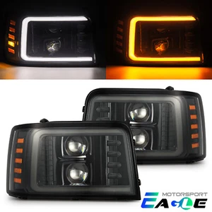 For 1992-1996 Ford F-Series/Bronco PRO-Series Projector Headlights Alpha-Black - Picture 1 of 10