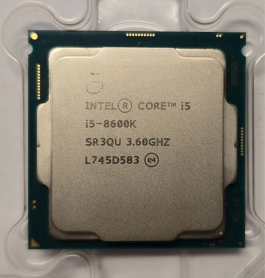 8th Gen Intel Core i5-8600K CPU 3.6 GHz (Turbo 4.3 GHz) 6-Core 9MB LGA1151 SR3QU - Image 1 of 2