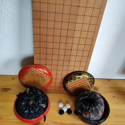 Go ... Japanisches Brettspiel mit Original-Schiefer und Muschelkalksteinen!! - Bild 1 von 3