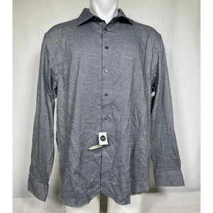 Joseph Abboud Gray Herringbone Modern Fit Long Sleeve Shirt Men's XXL NWT - Picture 1 of 12