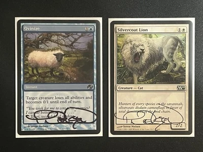 SIGNED (Lion and Lamb) Terese Nielsen Silvercoat Lion 22/249 Ovinize 57/165 MTG - Image 1 of 4