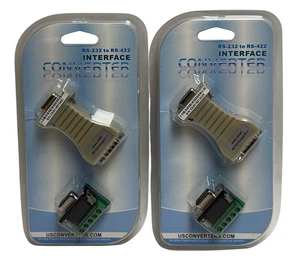 2 USCONVERTERS XS202 RS-232 to RS-422 BI-DIRECTIONAL INTERFACE CONVERTERS NSMP - Picture 1 of 2