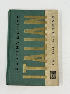 Cortina Method Italian in 20 Lessons 4th Edition 1977 Hardcover Language Course - Picture 1 of 5
