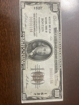 Mint Condition Super Low And Super Rare Of Only 19 For 1929 $100 Dollar Bill - Image 1 of 4