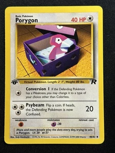 Porygon 1. Edition Team Rocket 48/82 LP-NM Pokemon Karte - Bild 1 von 2