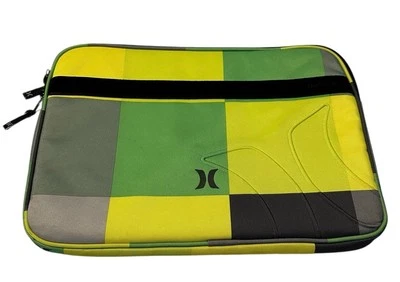 Hurley Logo Flourencent Color Blocked Soft Fuller Zip Computer Tablet Sleeve New - Image 1 of 4