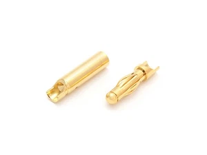 Goldkontaktstecker 4,0mm Lamellenkontakt, 1 Paar - Bild 1 von 1