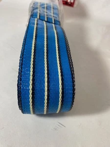 Wellington lawn chair replacement webbing 72ft new SKY BLUE stripes 2 1/4in wide - Picture 1 of 3